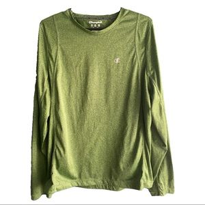 Champion green athletic long sleeve shirt